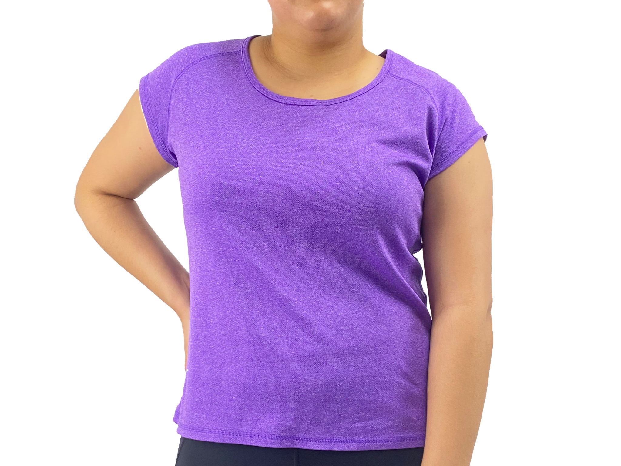 Camiseta Mujer Ejercicio Mangas Cortas Morada – Dto Store