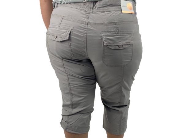 Bermudas estilo Cargo para mujer Gris - Imagen 3