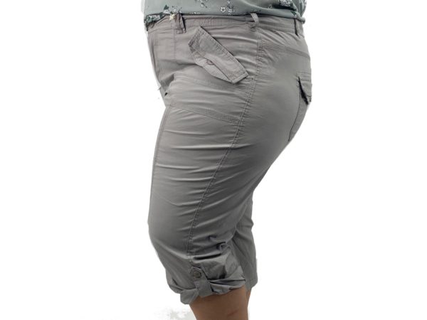Bermudas estilo Cargo para mujer Gris - Imagen 2