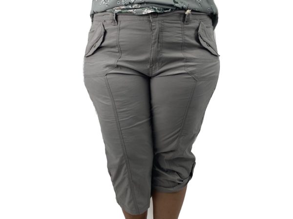 Bermudas estilo Cargo para mujer Gris