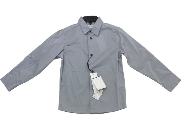 Camisa de Vestir Para Niño Gris Solido "Calvin Klein"