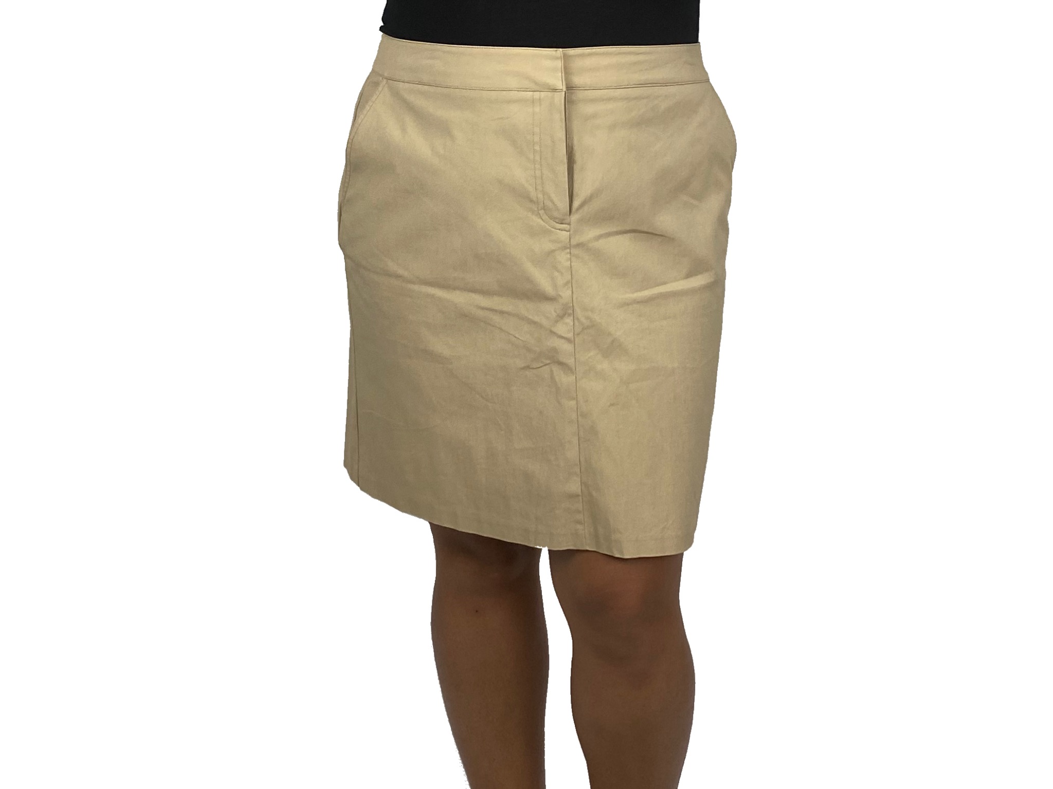 Falda a la Rodilla Crema Oscuro «New York Company» // Como Nuevo – Dto Store