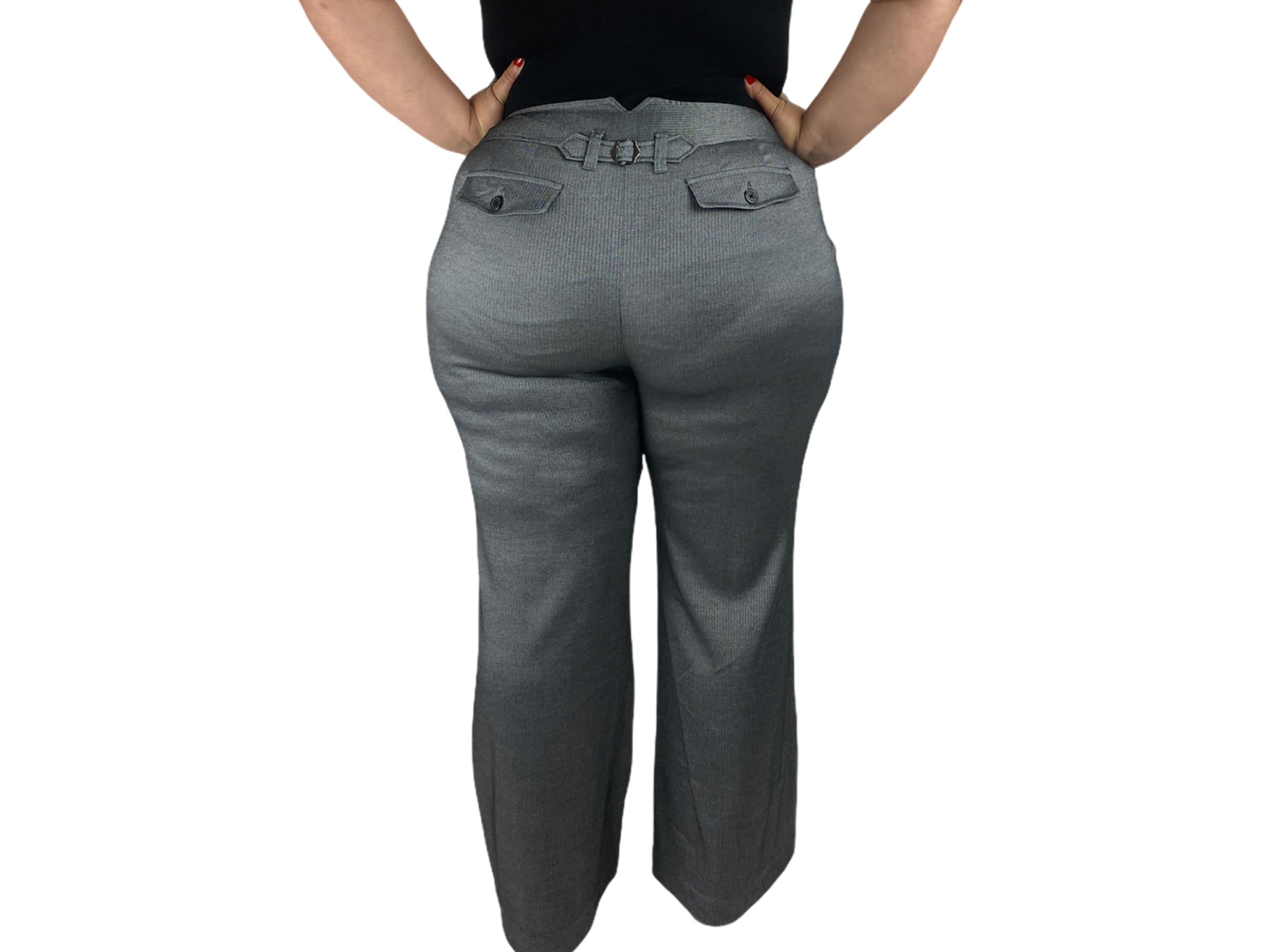 Pantalon de Vestir Mujer Color Plateado Rayas Dos Botones «Lane Bryant» –  Dto Store