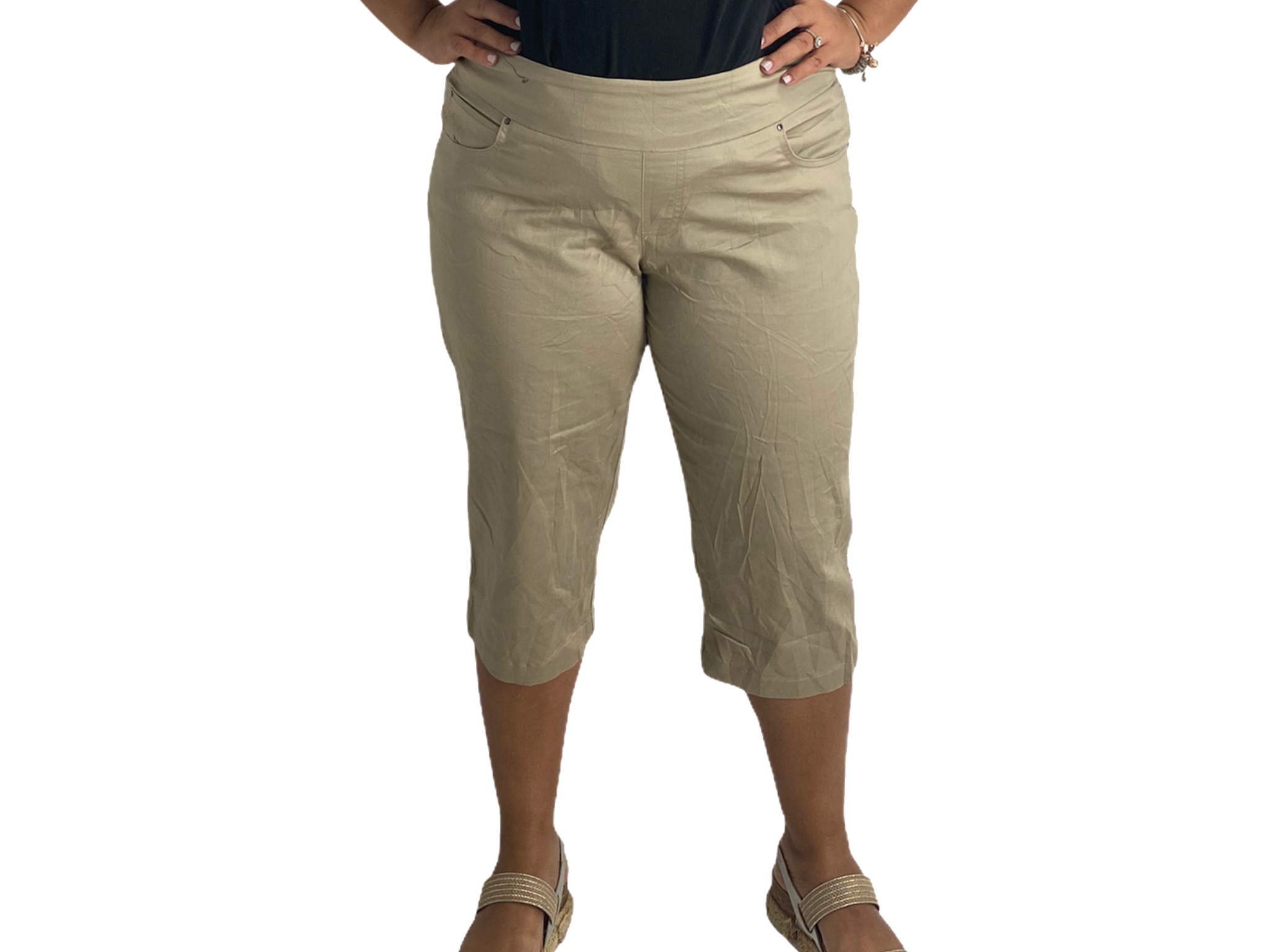 Pantalon estilo Capri Kakhi «Time and Tru» // Nuevo 16-18 – Dto Store