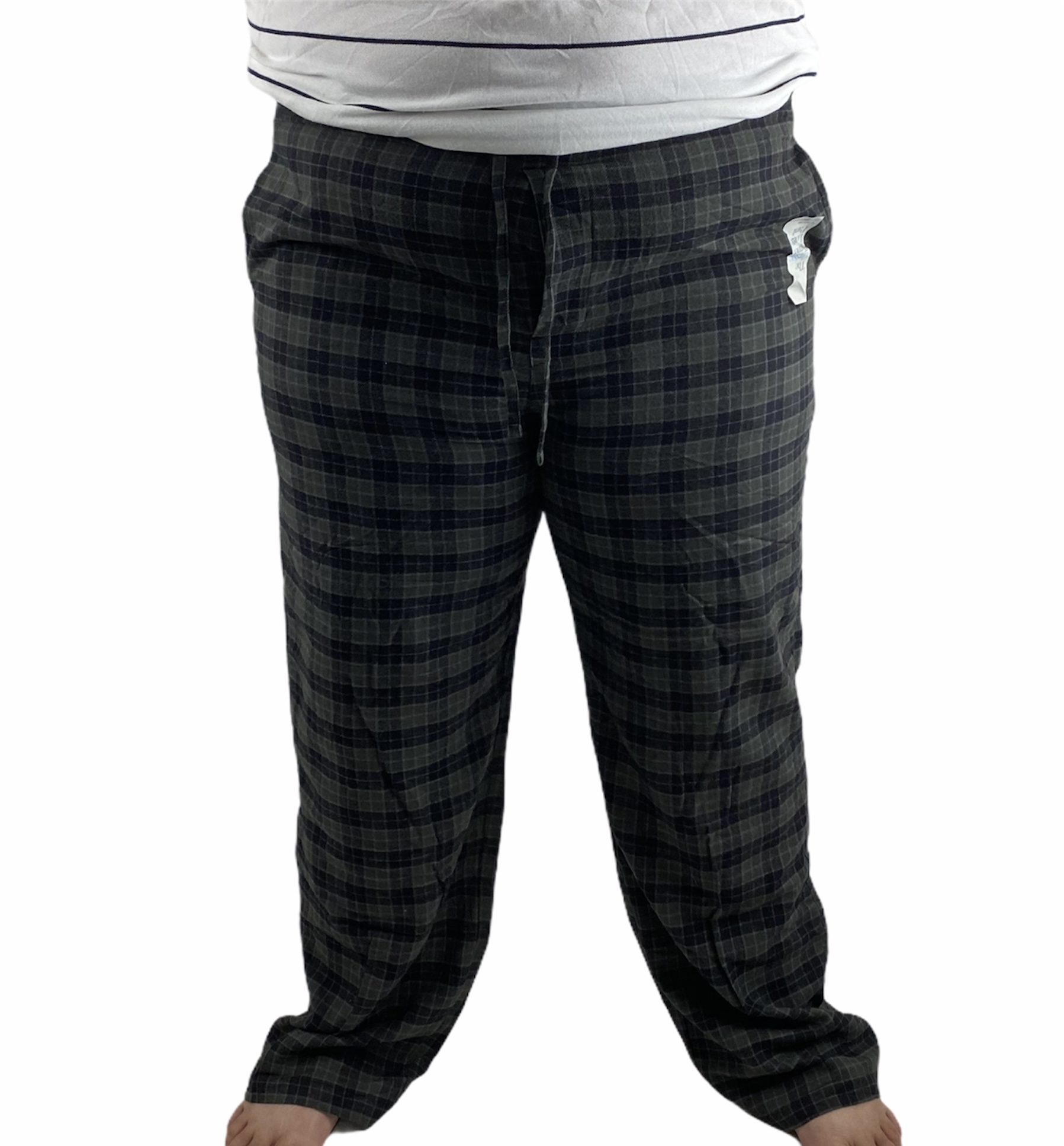 Pantalon Hombre Estilo Pijama Algodon Cuadros Gris y Negro «Croft \u0026 Barrow»  – Dto Store